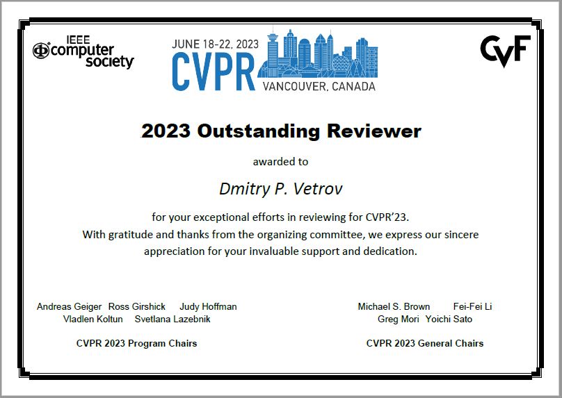 CVPR&apos;23: Outstanding Reviewing