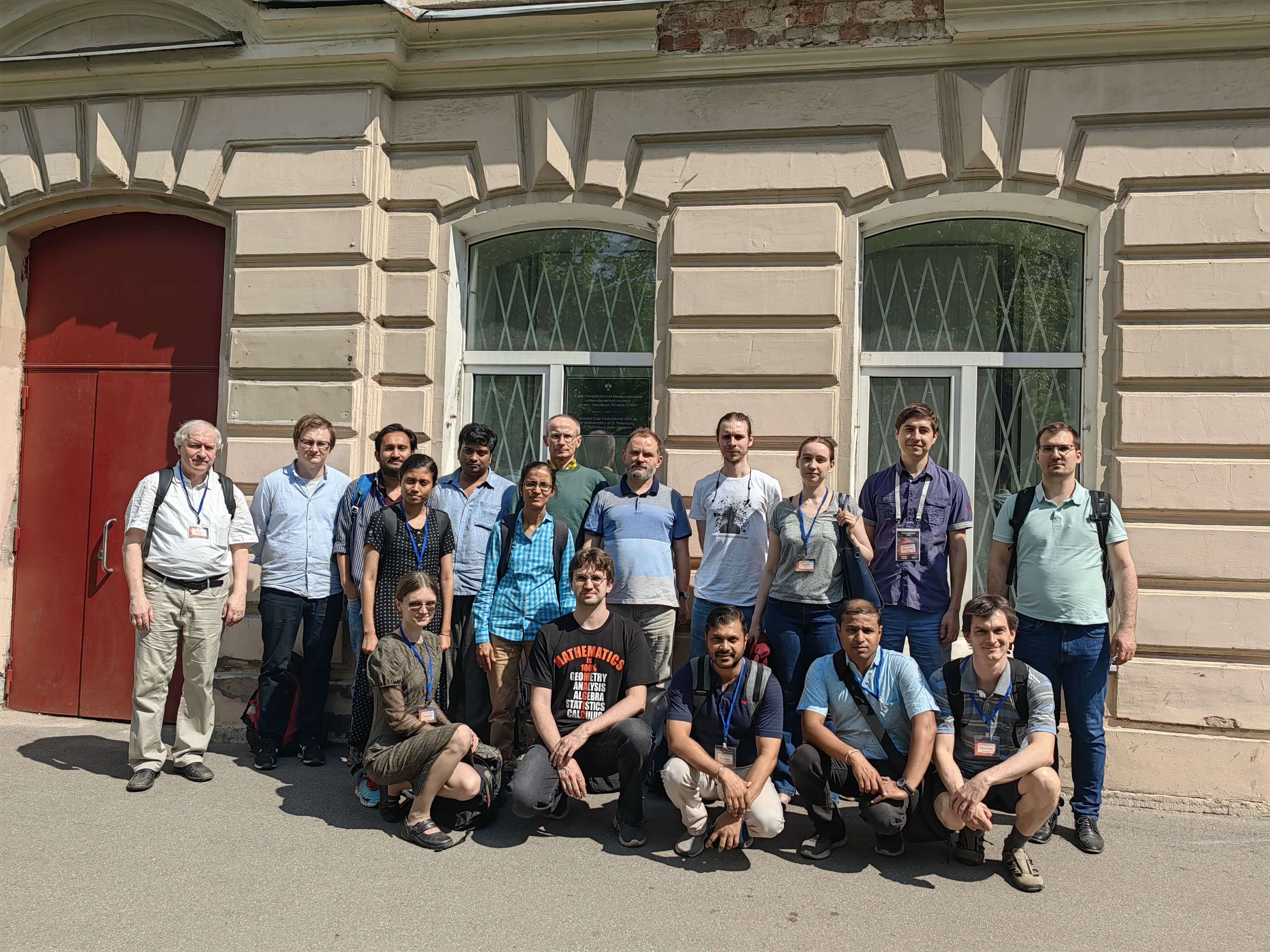 Сотрудники лаборатории на российско-индийской конференции "Polynomial Rings and Group Actions", Санкт-Петербург, май 2024